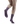 Reflective Mid Cut Compression Socks, Women, Purple/Silver, Back View Model