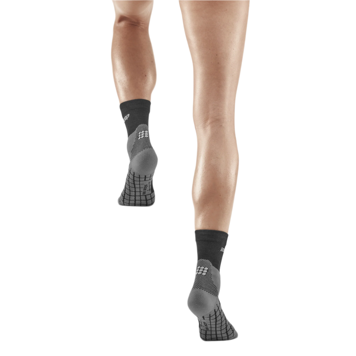 Hiking Light Merino Mid Cut Compression Socks, Women, Black