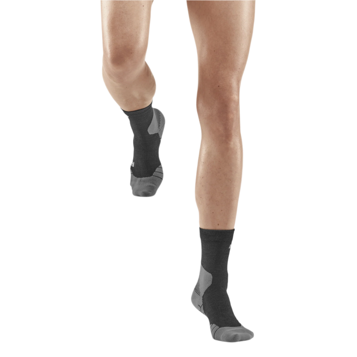 Hiking Light Merino Mid Cut Compression Socks, Women, Black