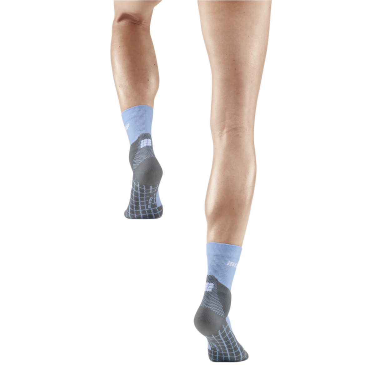 Hiking Light Merino Mid Cut Compression Socks, Women, Sky Blue