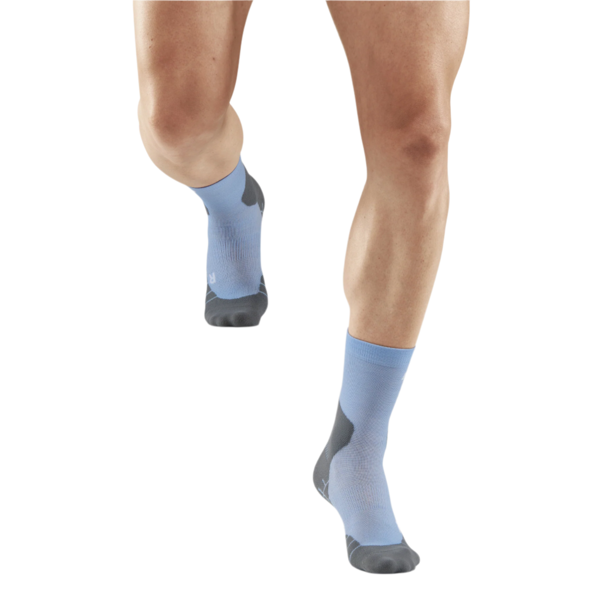 Hiking Light Merino Mid Cut Compression Socks, Men, Sky Blue