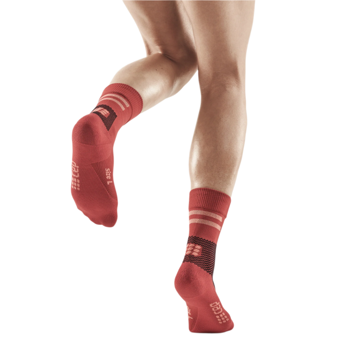 Training Mid Cut Compression Socks, Women, Red Training