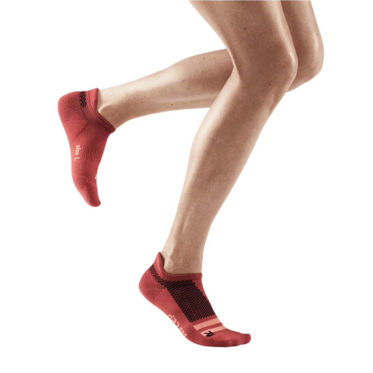 Training No Show Socks, Women, Red Training