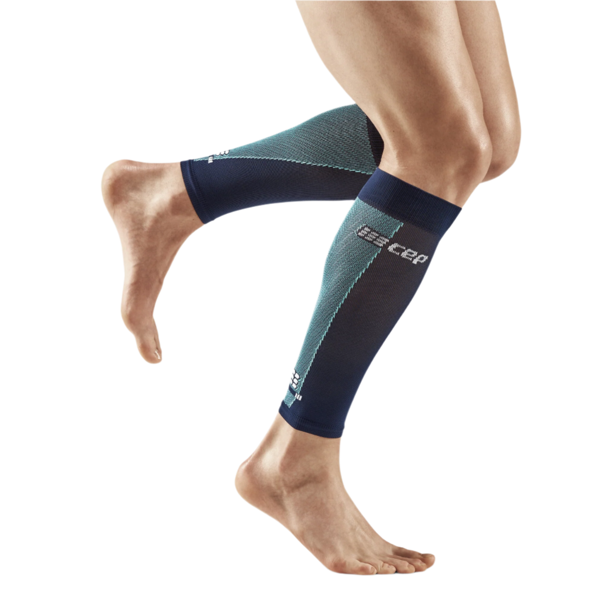 Ultralight Compression Calf Sleeves, Men, Ultralight Navy/Light Blue