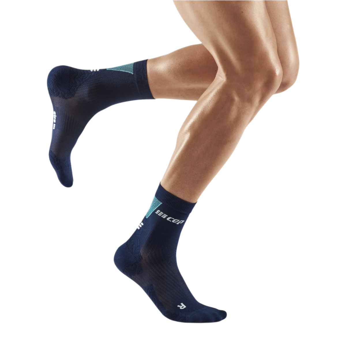 Ultralight Mid Cut Compression Socks, Men, Ultralight Navy/Light Blue