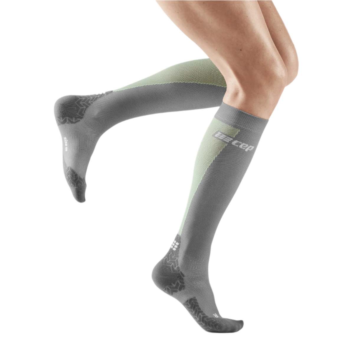 Ultralight Tall Compression Socks, Women, Ultralight Grey/Lime