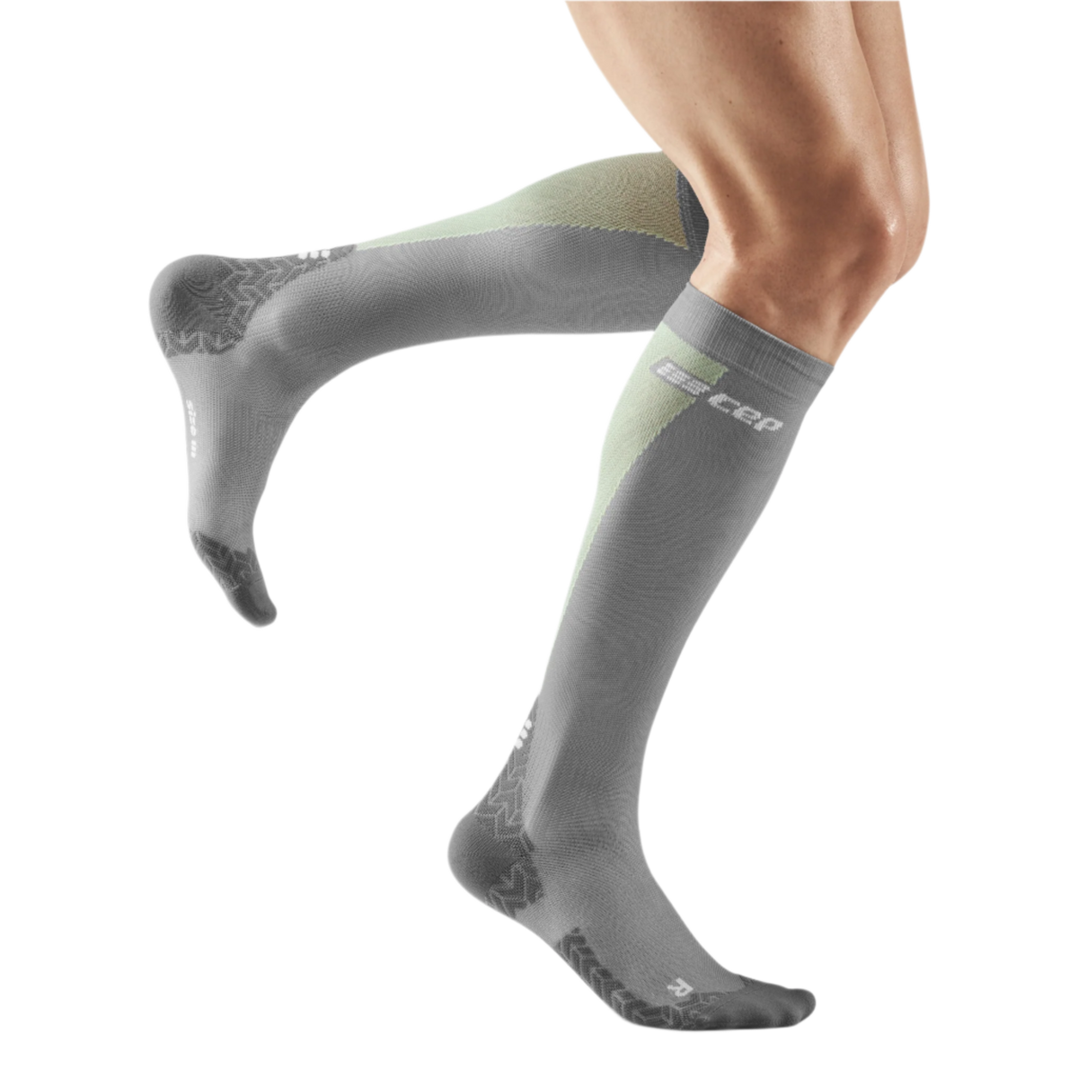Ultralight Tall Compression Socks, Men, Ultralight Grey/Lime