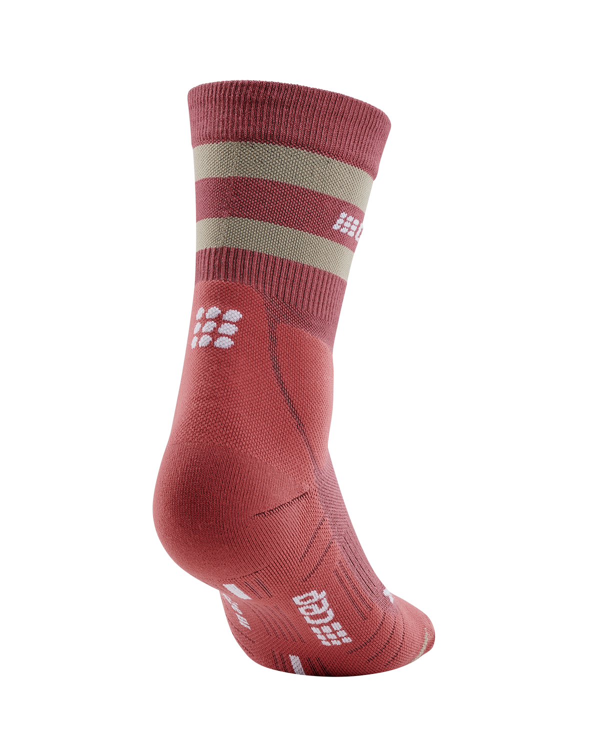 Hiking 80s Mid Cut Compression Socks, Men, Berry/Sand