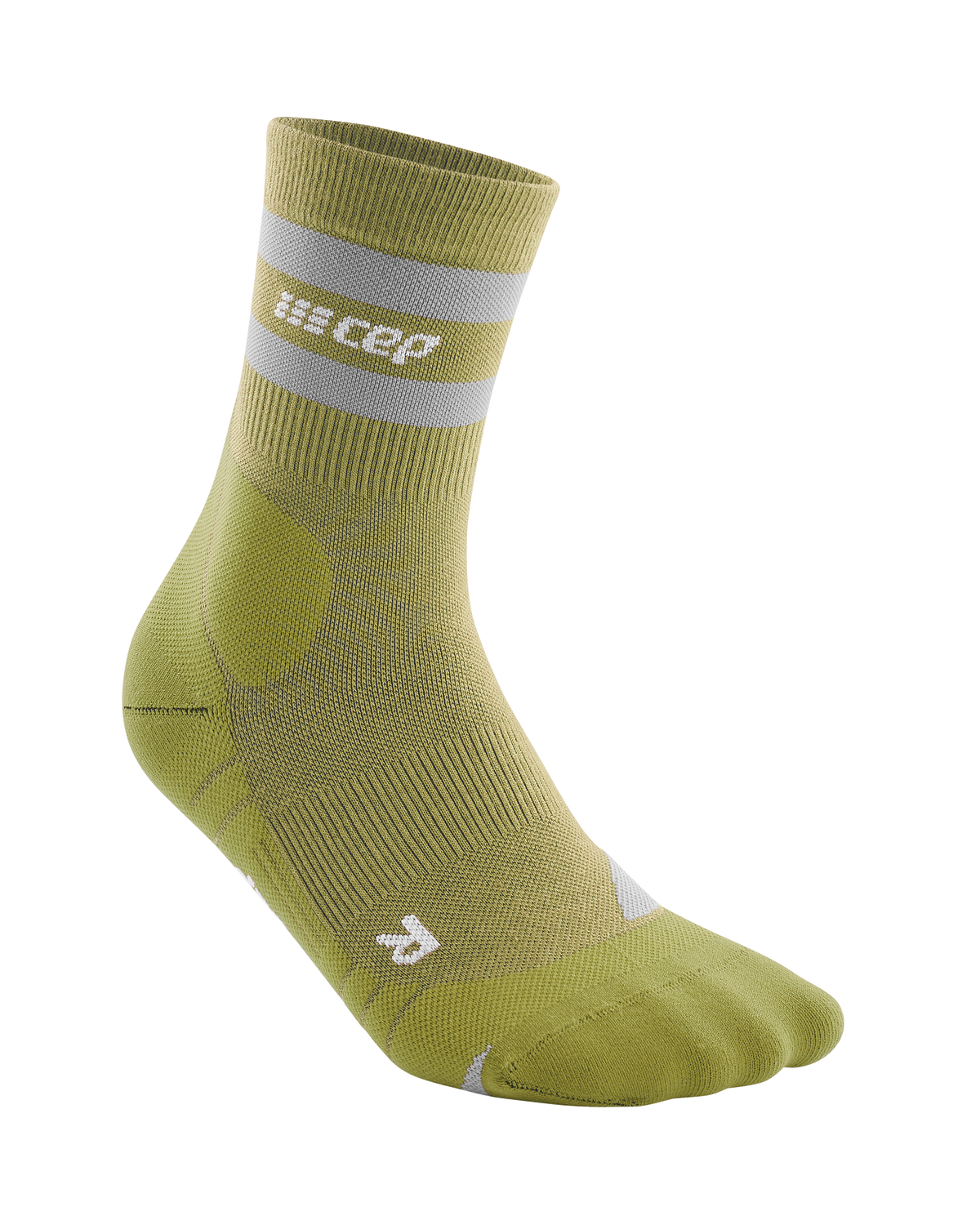 Hiking 80s Mid Cut Compression Socks, Men, Olive/Grey