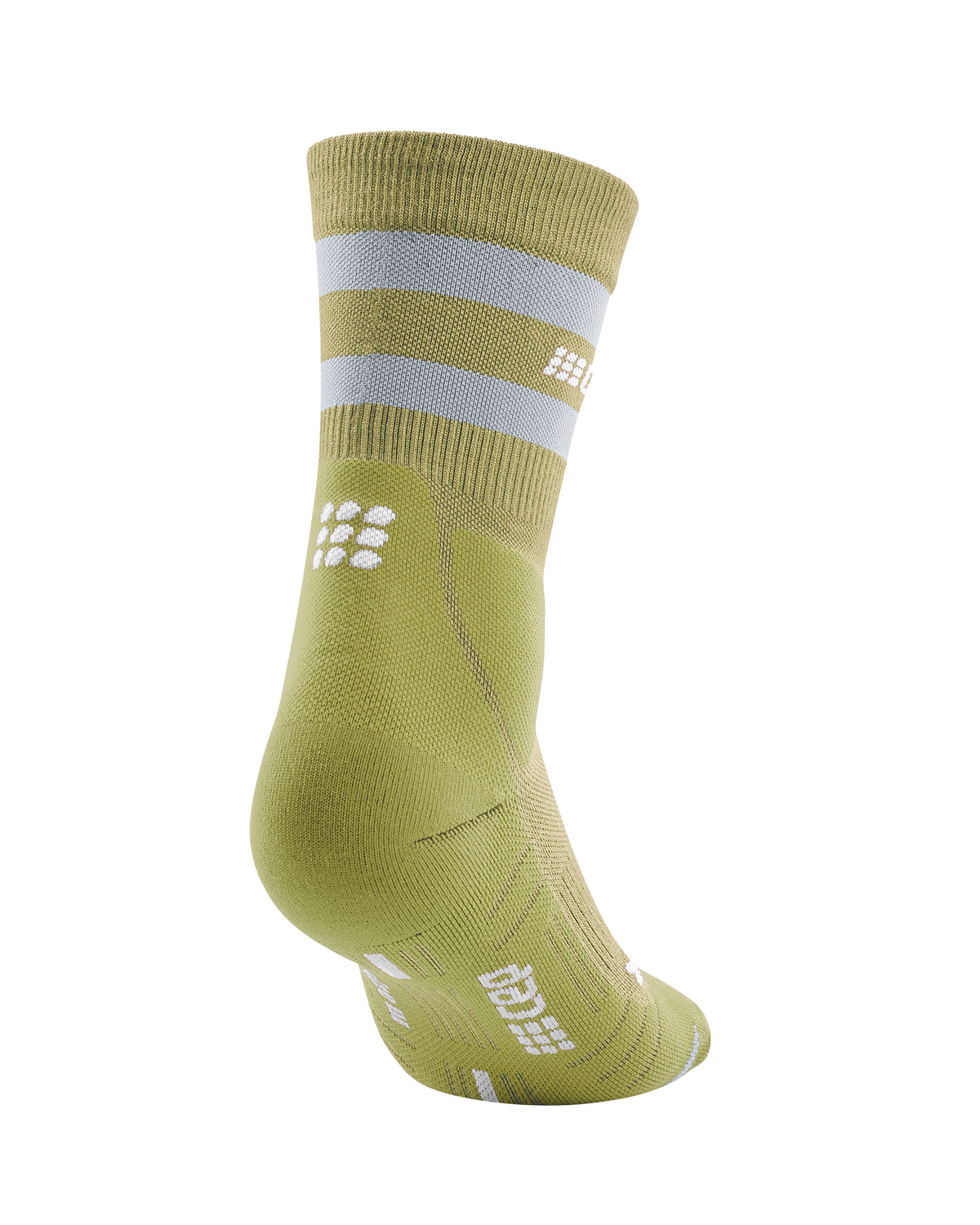 Hiking 80s Mid Cut Compression Socks, Men, Olive/Grey