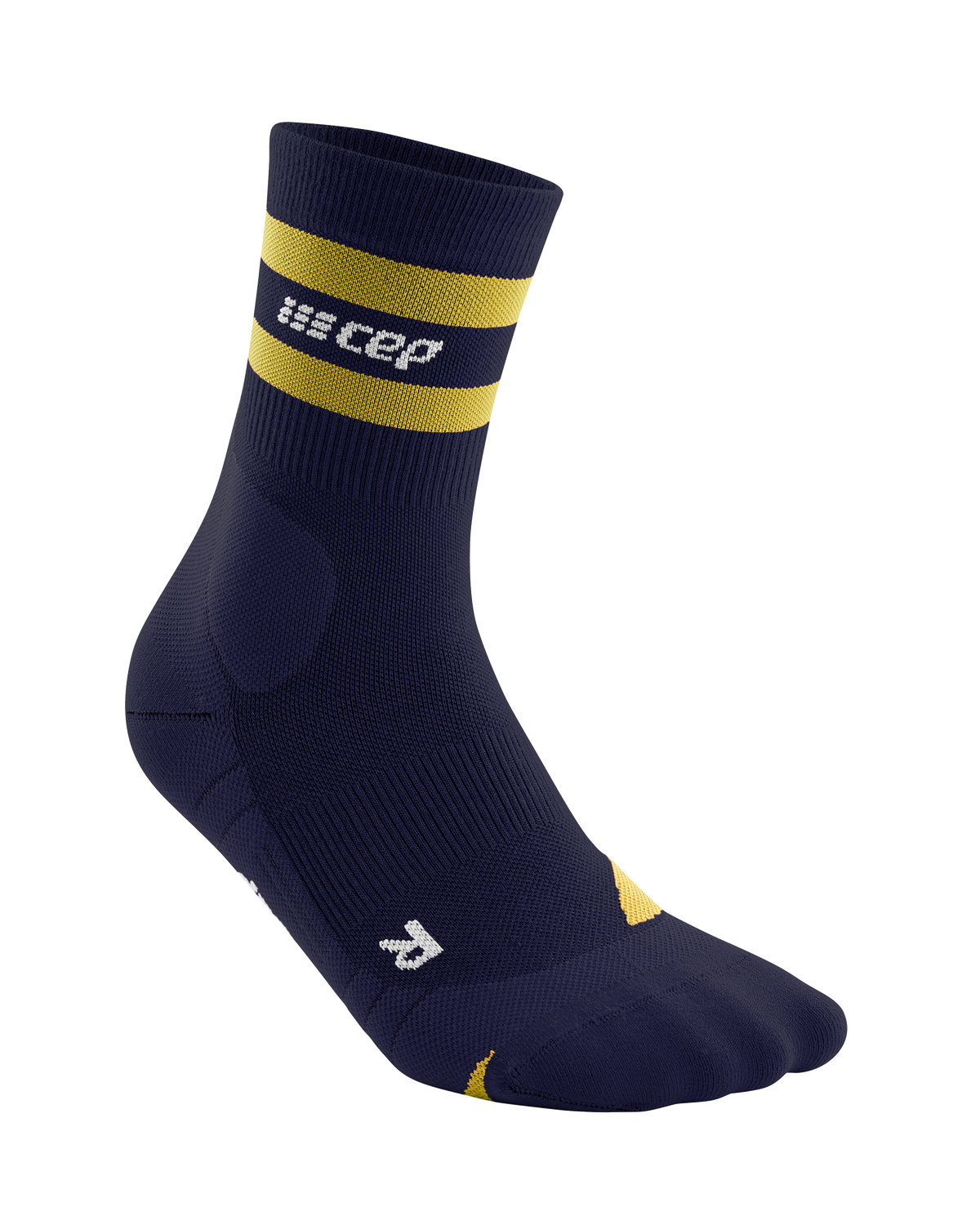Hiking 80s Mid Cut Compression Socks, Men, Peacoat/Gold
