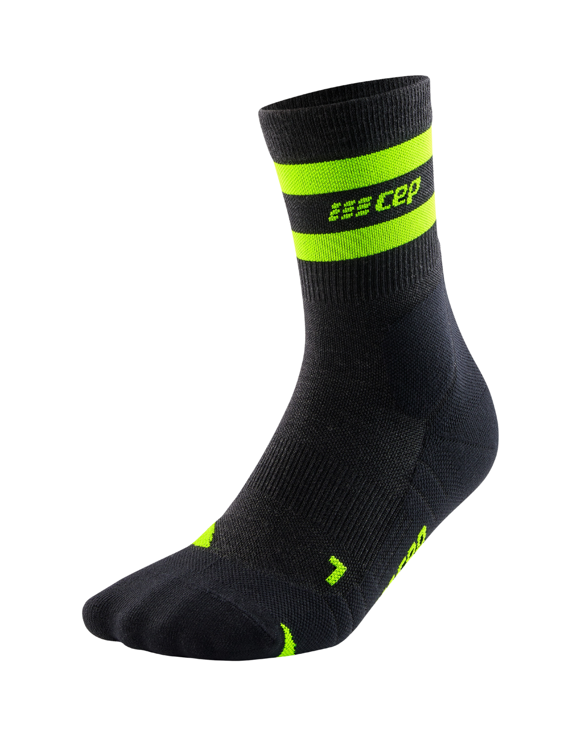 Hiking 80s Mid Cut Compression Socks, Men, Stonegrey/Green