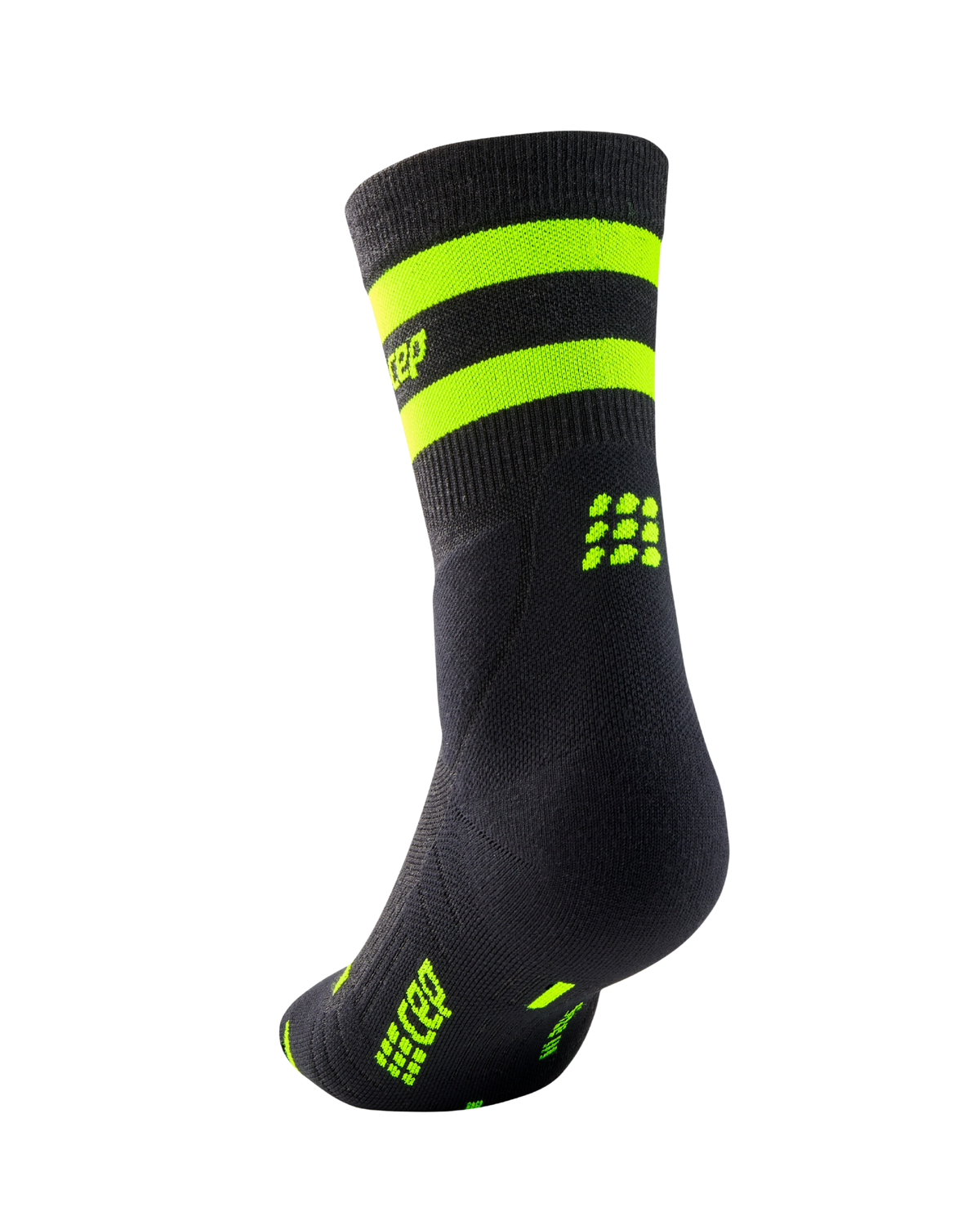 Hiking 80s Mid Cut Compression Socks, Men, Stonegrey/Green