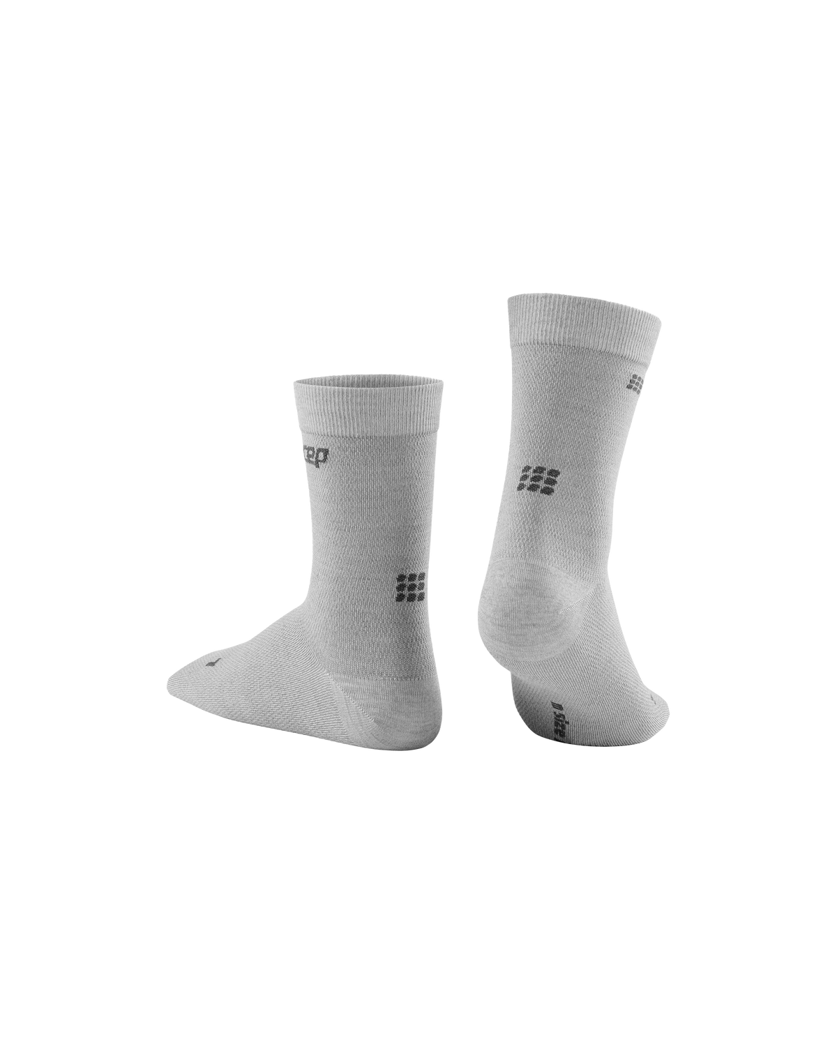 Allday Merino Mid Cut Compression Socks, Men, Light Grey