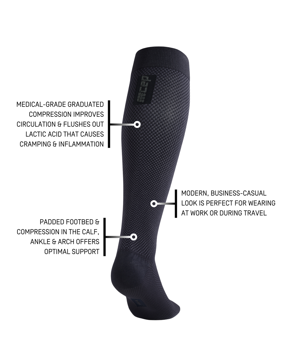Allday Tall Compression Socks, Women, Dark Blue
