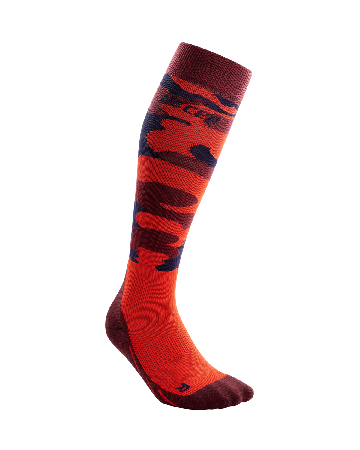 Camocloud Compression Tall Socks, Men, Lava/Peacoat Camo
