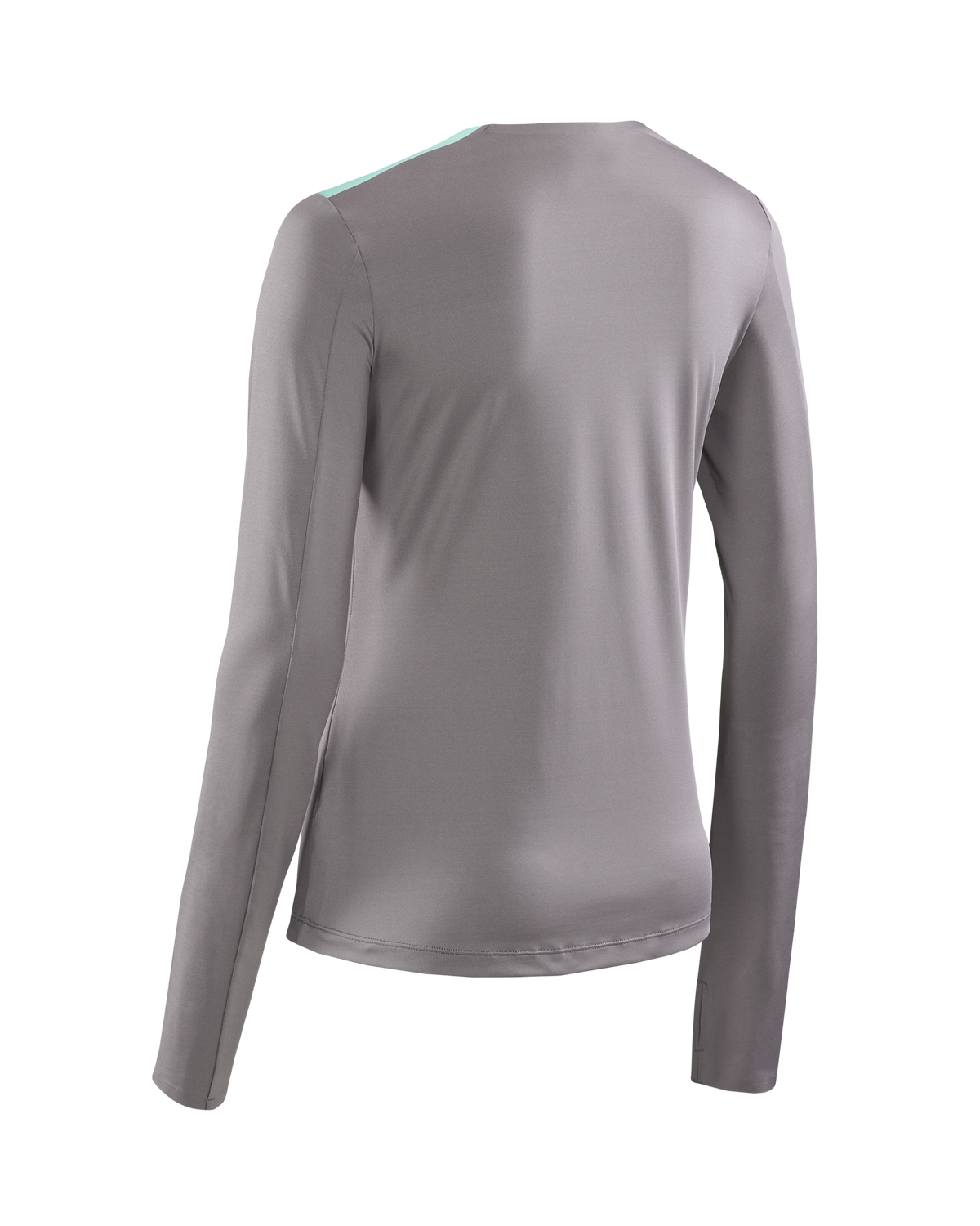 Chevron Long Sleeve Shirt, Women, Ocean/Grey