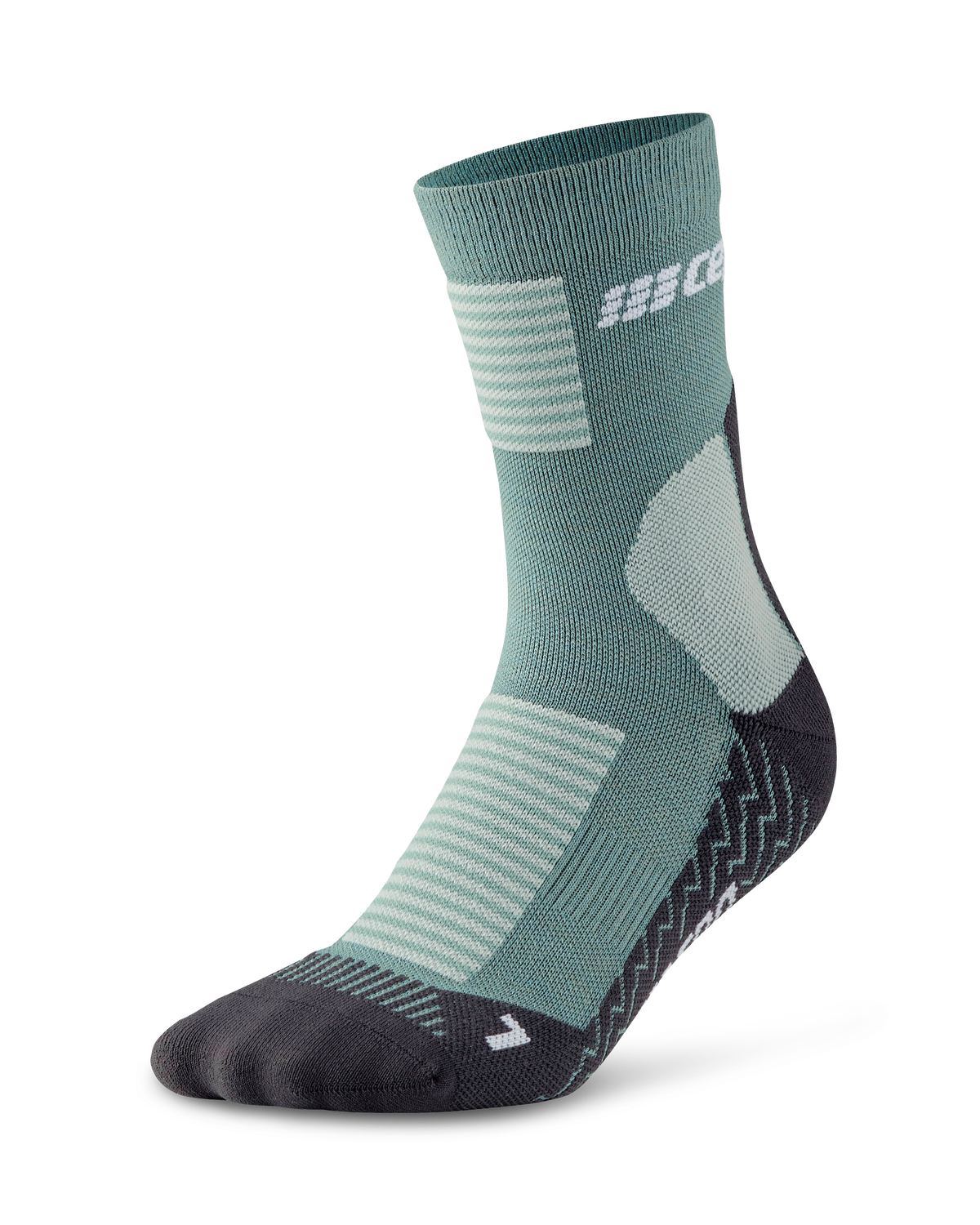 Cold Weather Mid Cut Compression Socks, Women, Blue-Grey