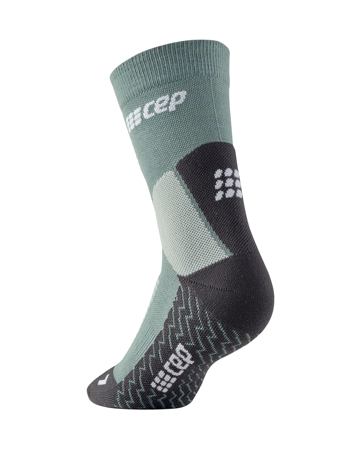 Cold Weather Mid Cut Compression Socks, Women, Blue-Grey
