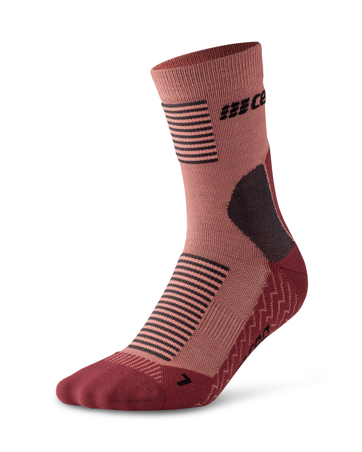 Cold Weather Mid Cut Compression Socks, Women, Rose