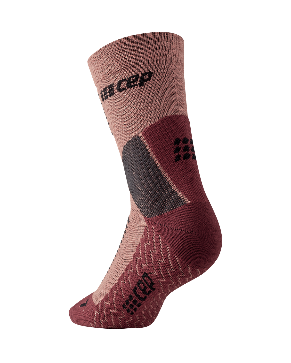 Cold Weather Mid Cut Compression Socks, Women, Rose