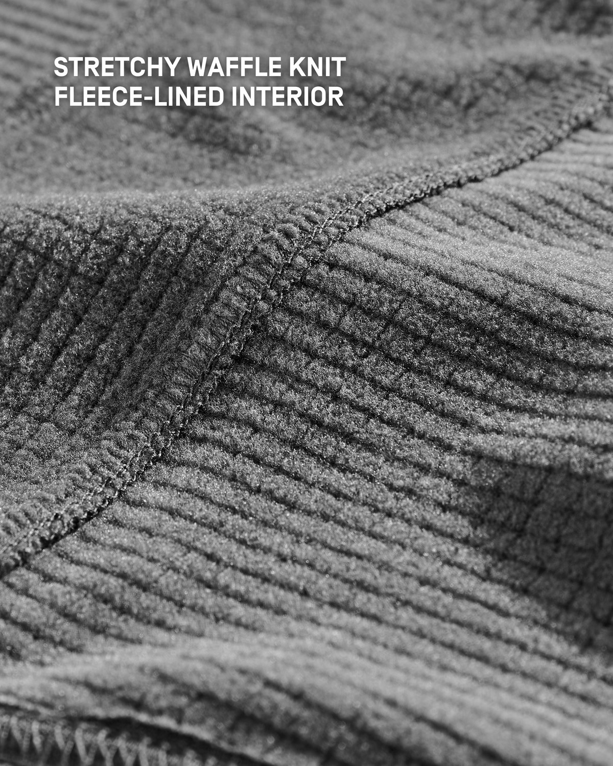 Cold Weather Quarter Zip Pullover, Men, Black, close-up detail