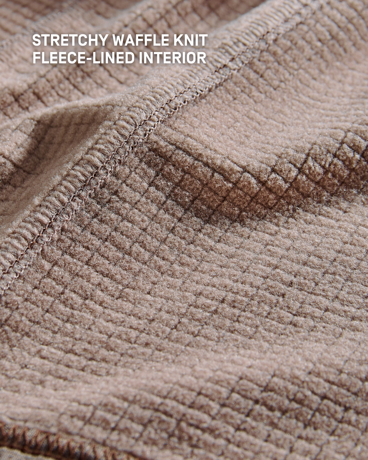 Cold Weather Quarter Zip Pullover, Men, Brown, close-up detail