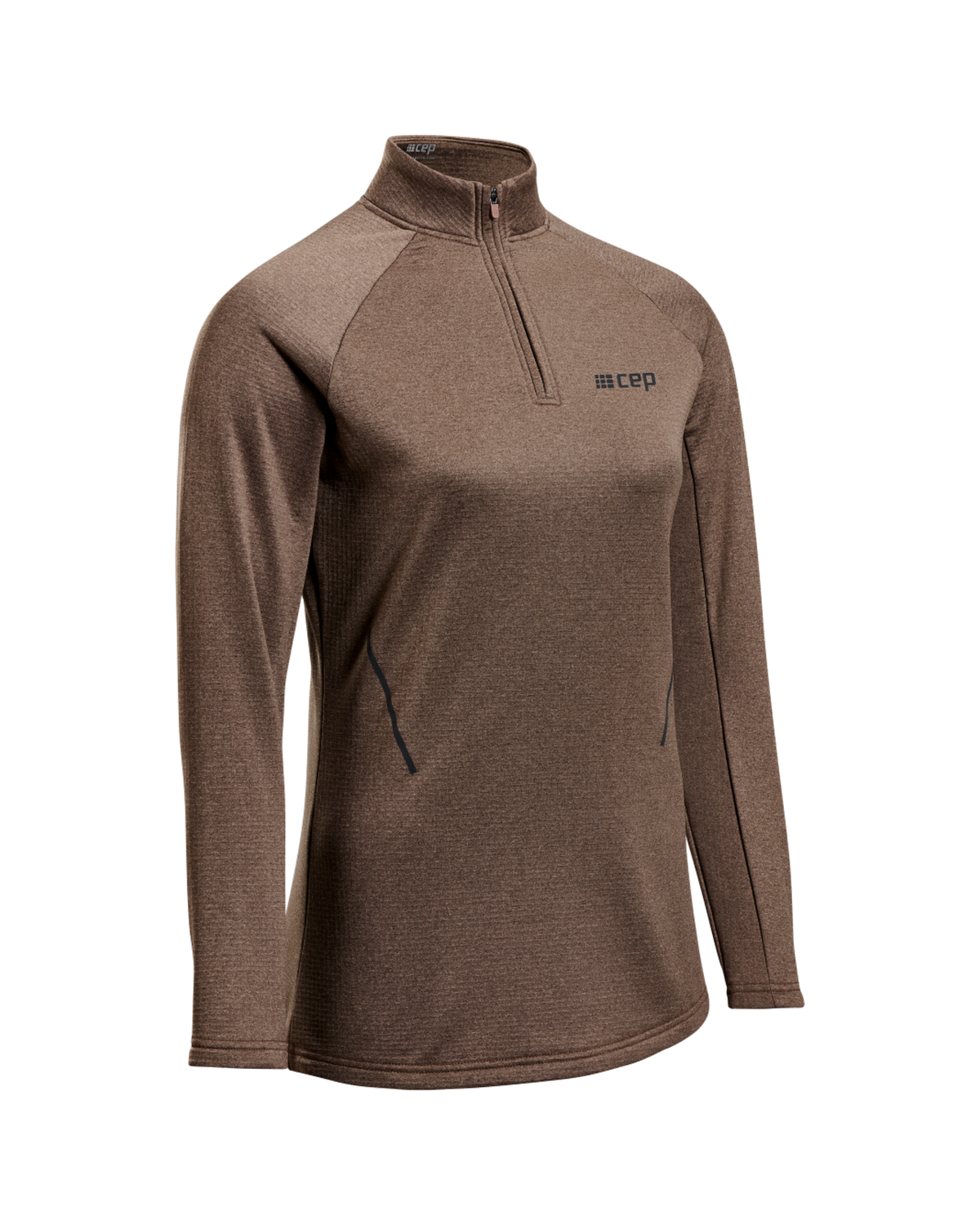 Cold Weather Quarter Zip Pullover, Women, Brown