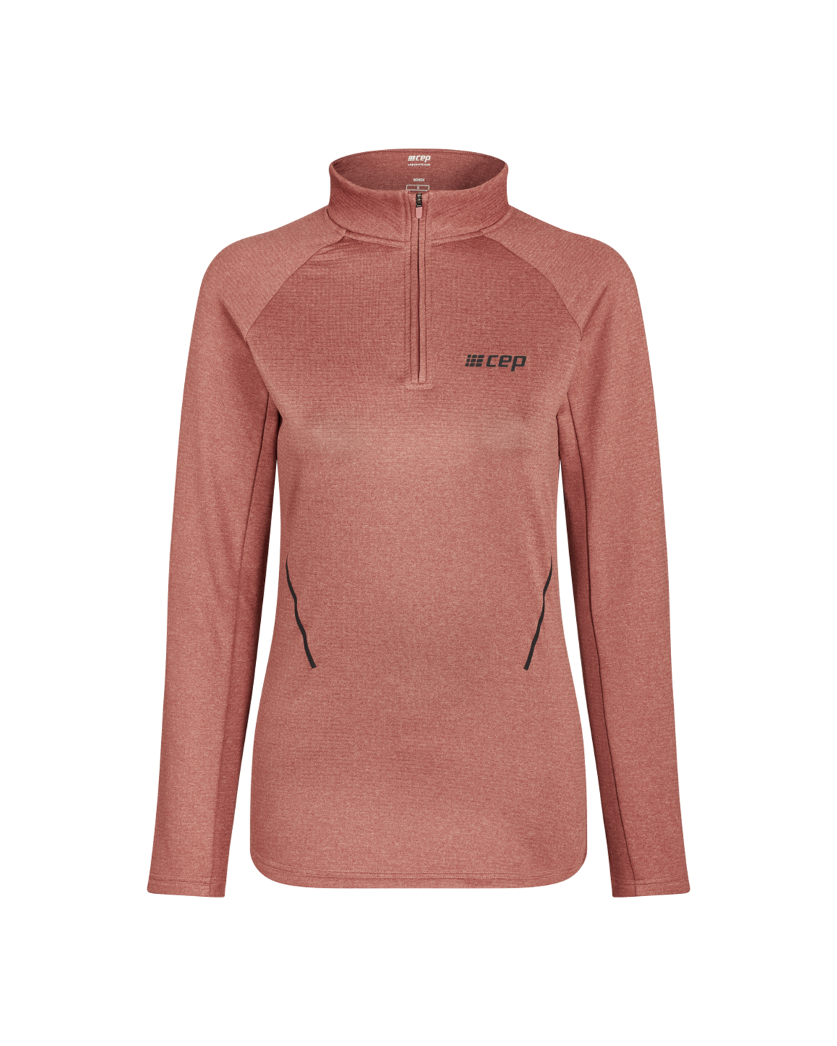Cold Weather Quarter Zip Pullover, Women, Dark Rose
