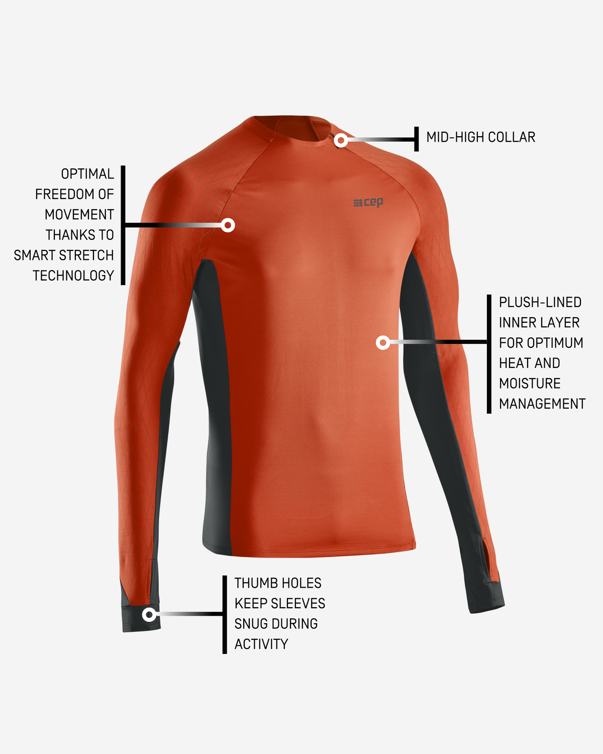 Cold Weather Shirt, Men (Discontinued), Dark Orange
