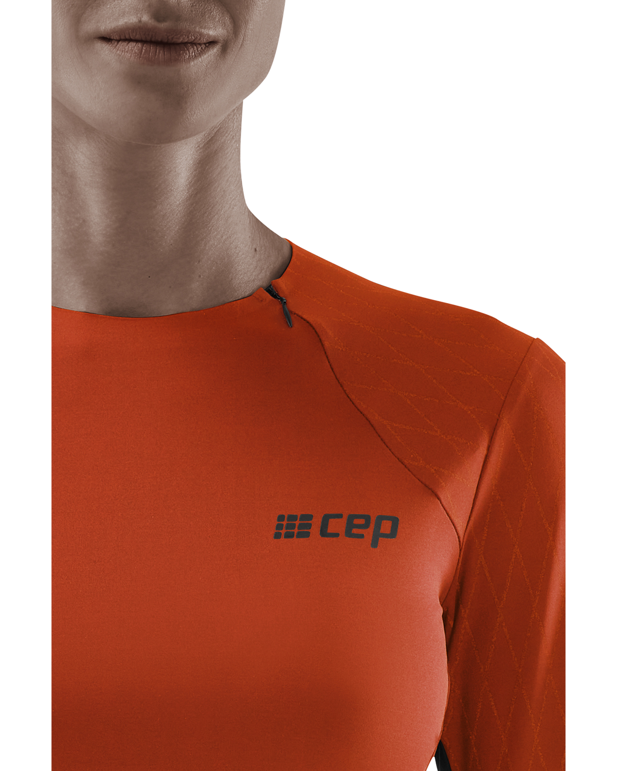 Cold Weather Shirt, Women (Discontinued), Dark Orange, close-up detail