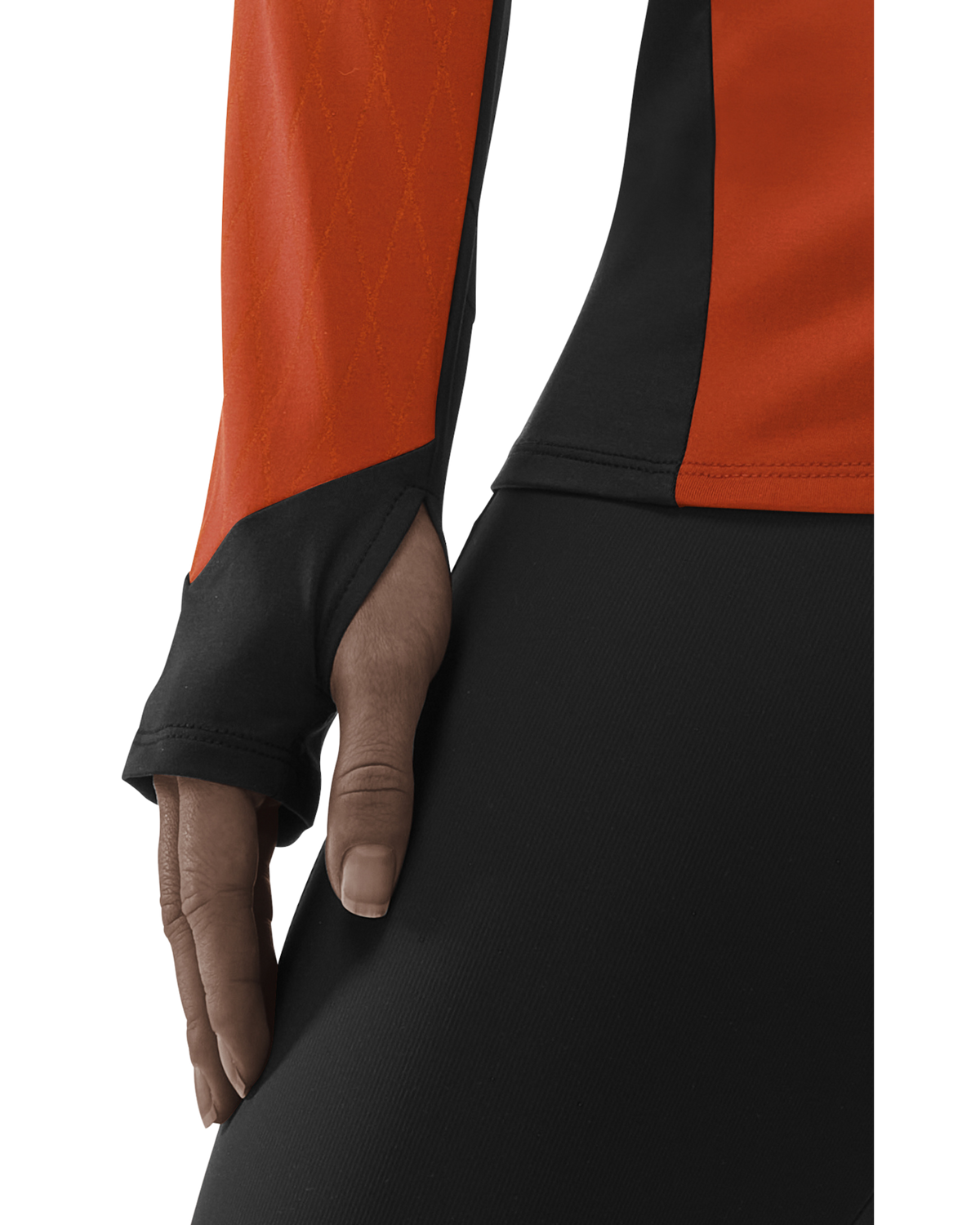 Cold Weather Shirt, Women (Discontinued), Dark Orange, close-up detail