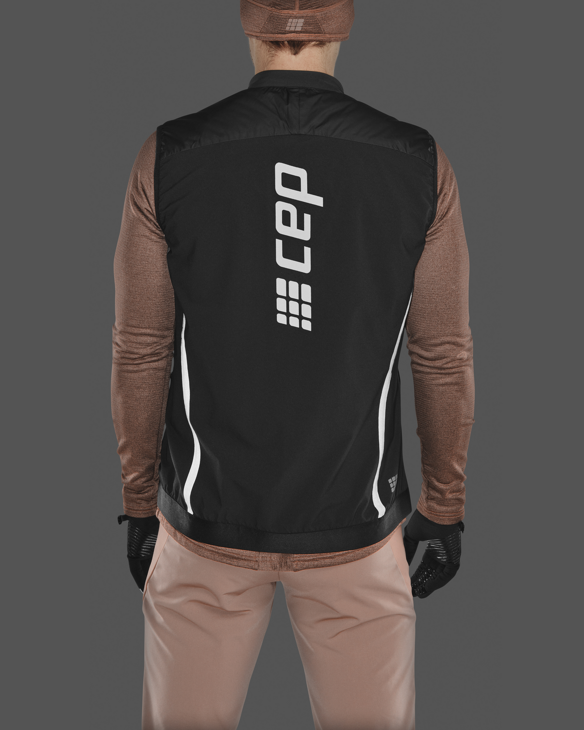 Cold Weather Reversible Vest, Men, Black