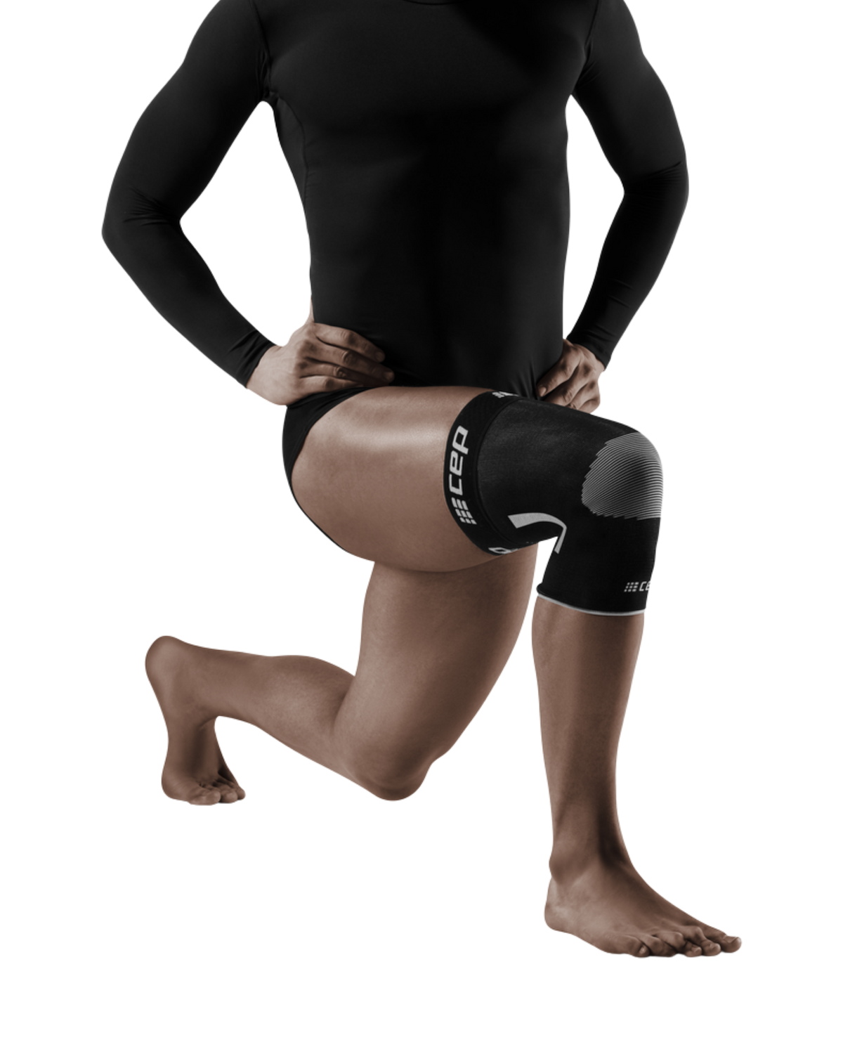 Compression Knee Sleeve, Black/Grey