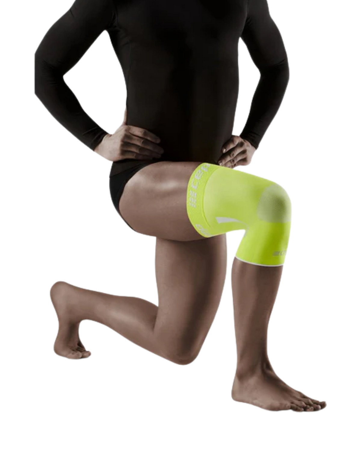 Compression Knee Sleeve, Lime/Grey