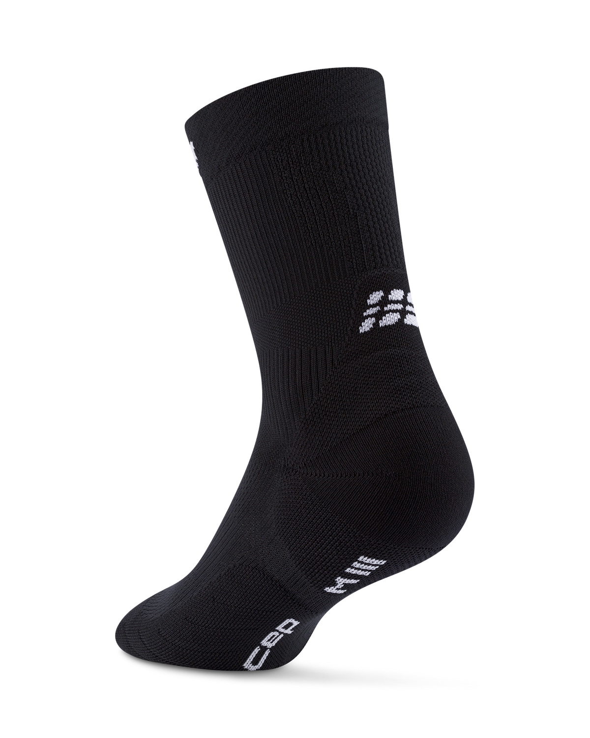 Core Run Mid Cut Compression Socks 5.0 (2-PACK), White + Black