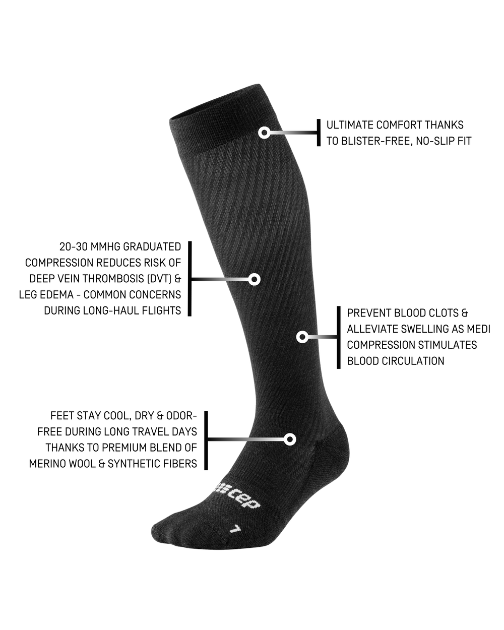 Flight Compression Socks, Men