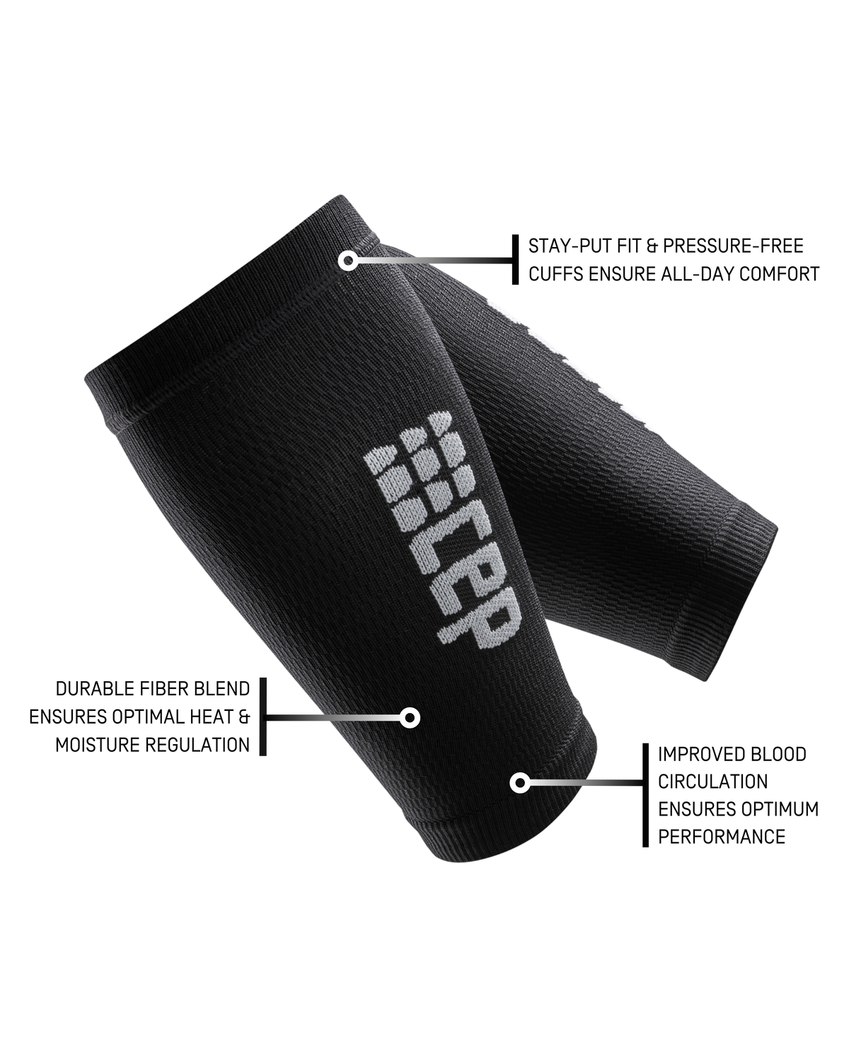Compression Forearm Sleeves, Black/Grey