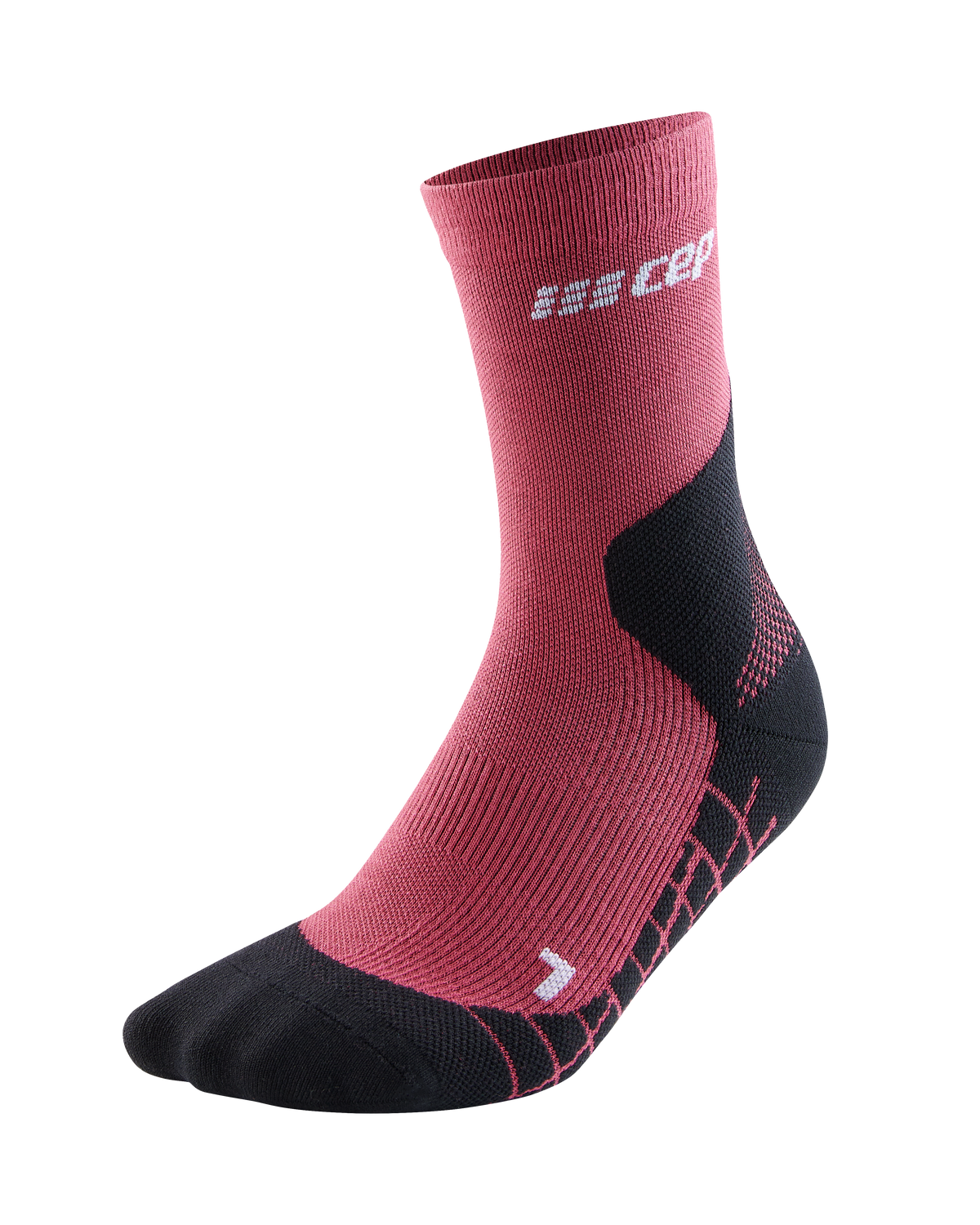 Hiking Light Merino Mid Cut Compression Socks, Women, Berry