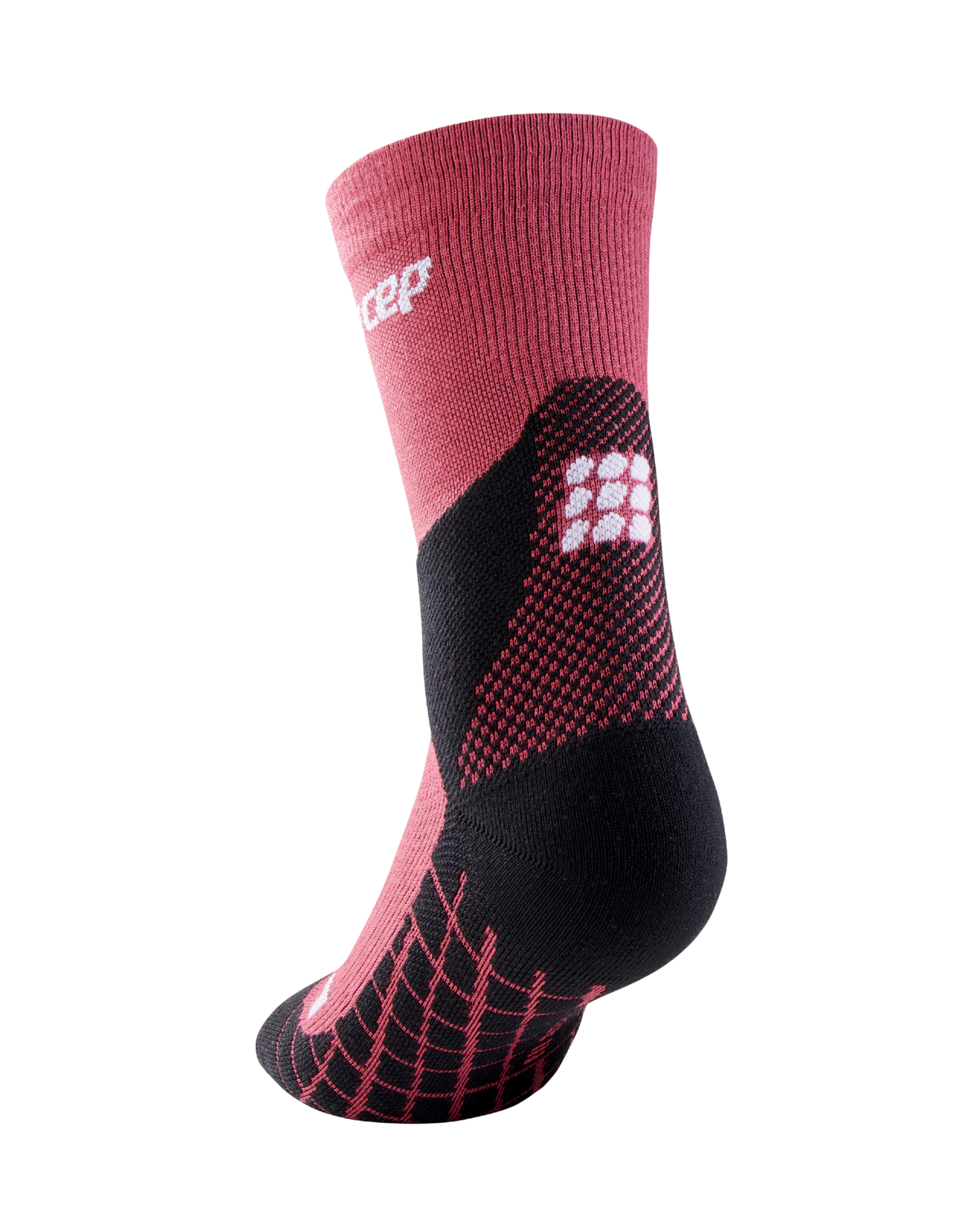 Hiking Light Merino Mid Cut Compression Socks, Women, Berry