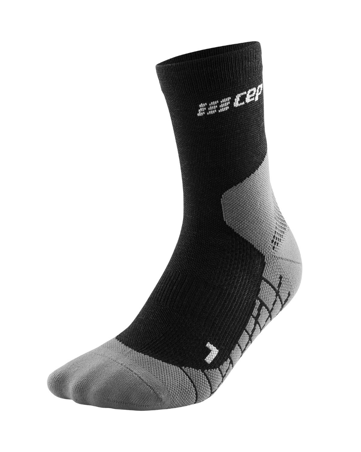 Hiking Light Merino Mid Cut Compression Socks, Women, Black
