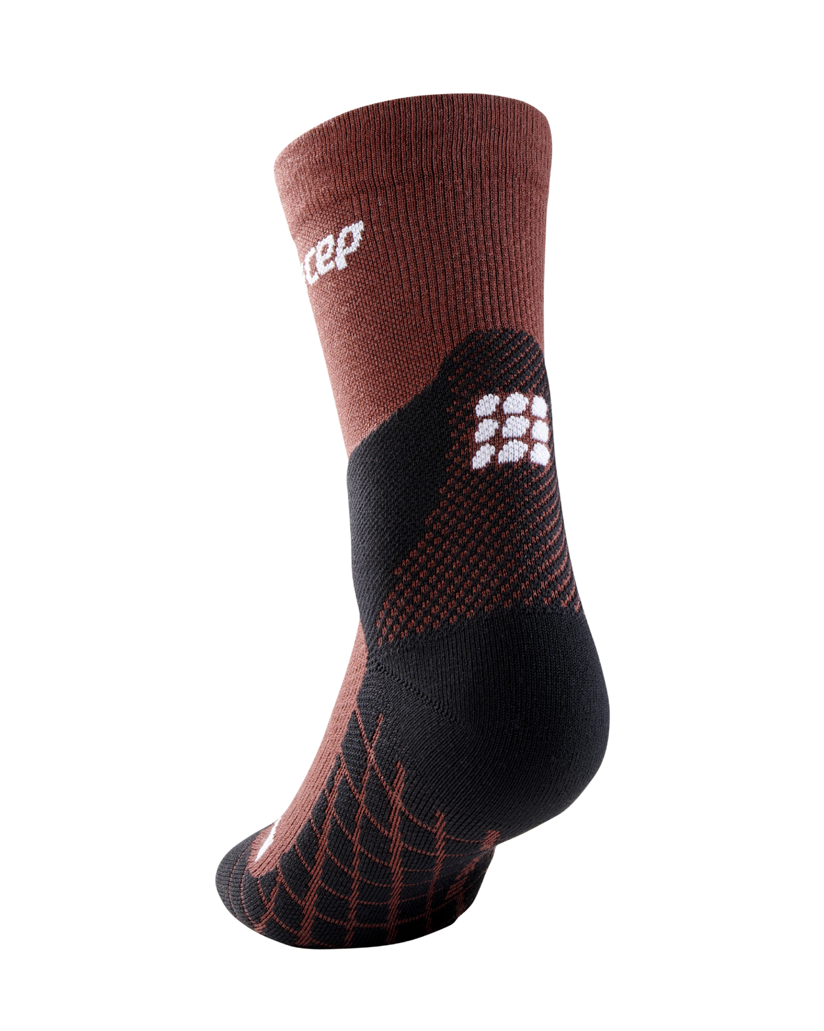 Hiking Light Merino Mid Cut Compression Socks, Women, Cherry Brown