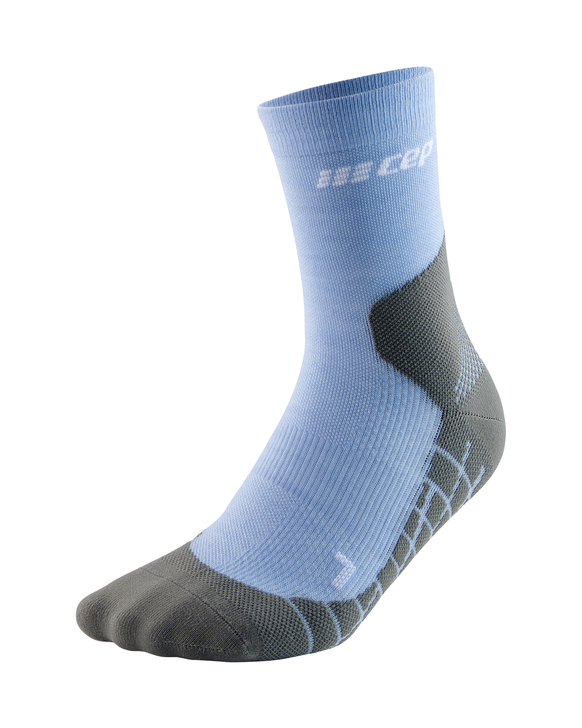 Hiking Light Merino Mid Cut Compression Socks, Women, Sky Blue