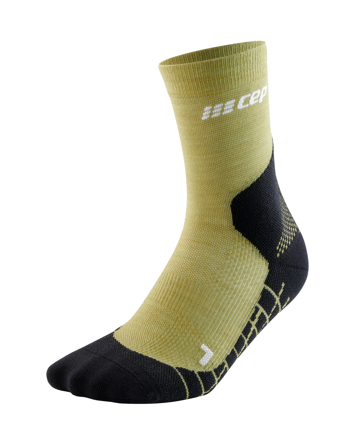 Hiking Light Merino Mid Cut Compression Socks, Men, Light Olive