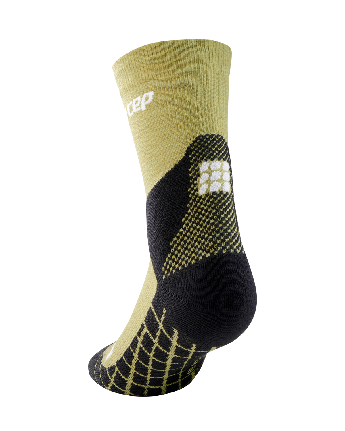 Hiking Light Merino Mid Cut Compression Socks, Men, Light Olive