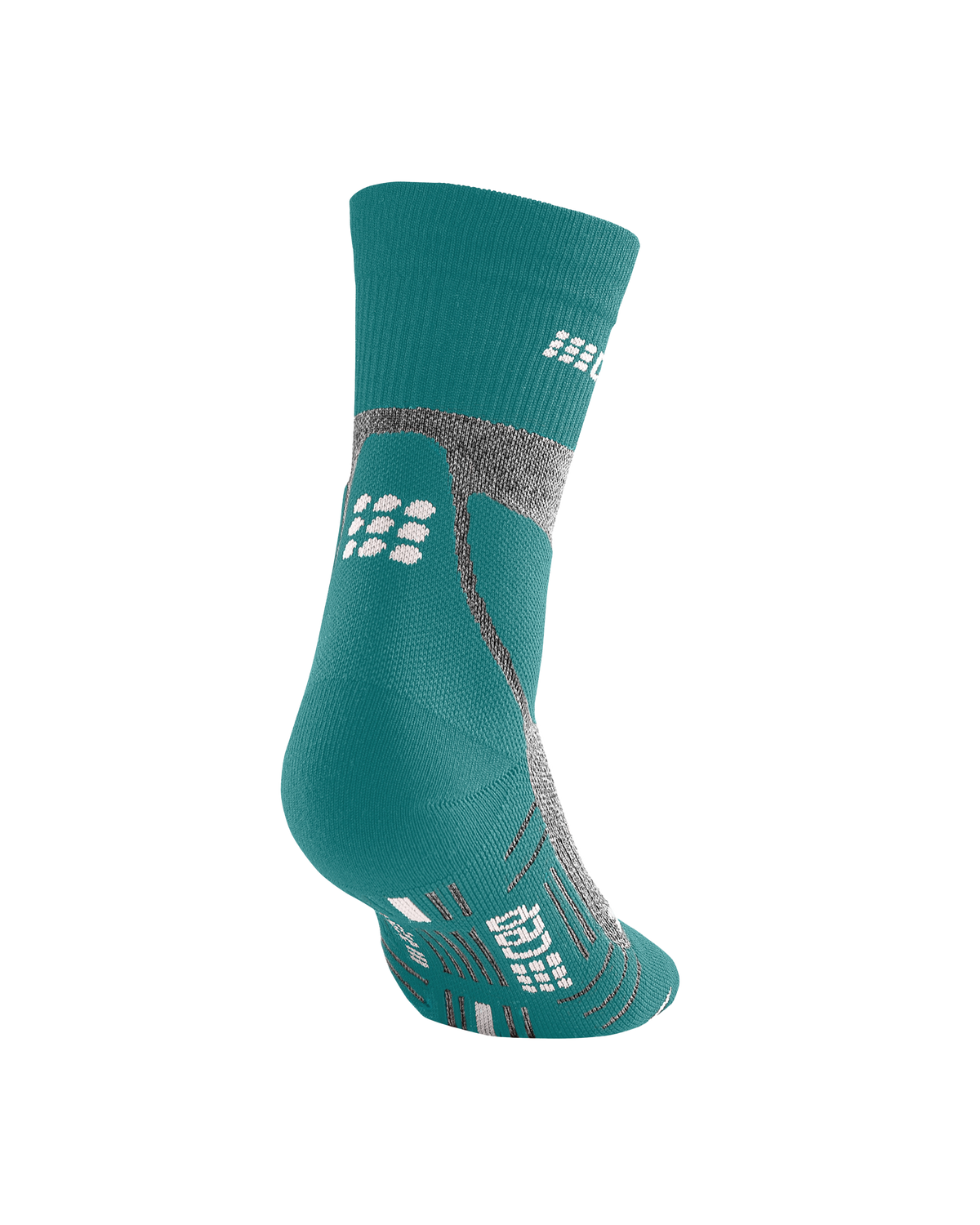 Hiking Merino Mid Cut Compression Socks, Men, Forest Green/Grey