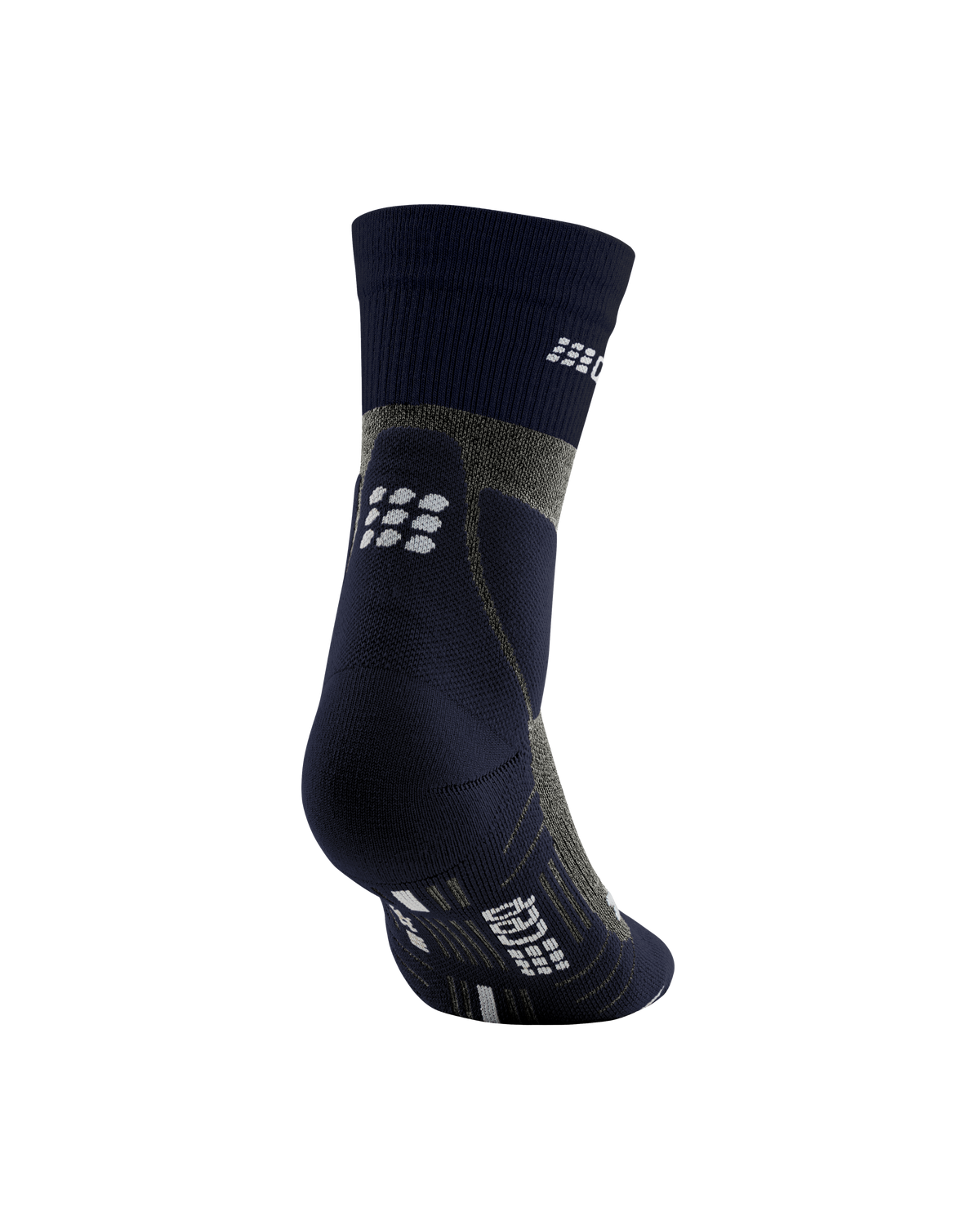 Hiking Merino Mid Cut Compression Socks, Men, Peacoat/Grey