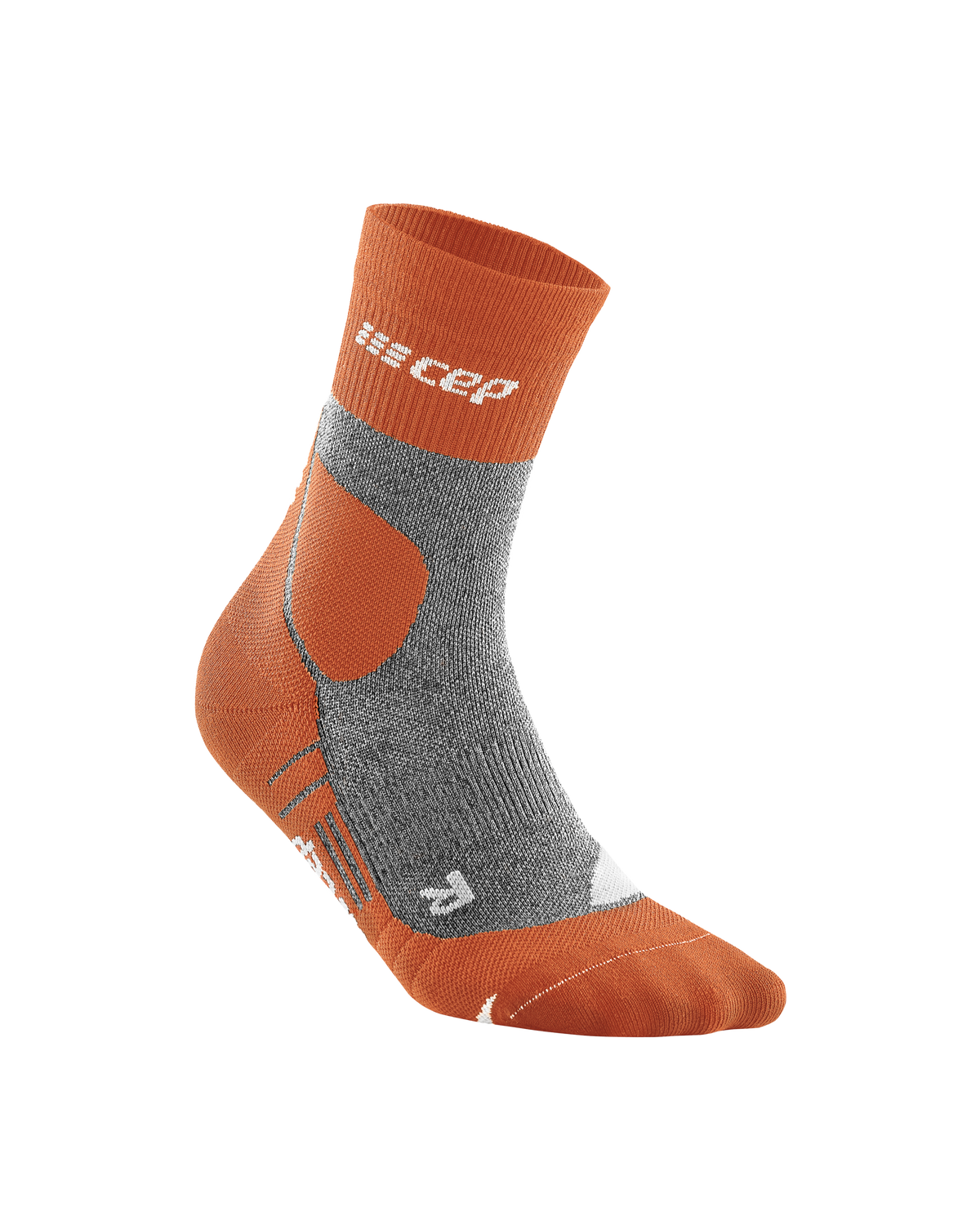Hiking Merino Mid Cut Compression Socks, Women, Sunset/Grey
