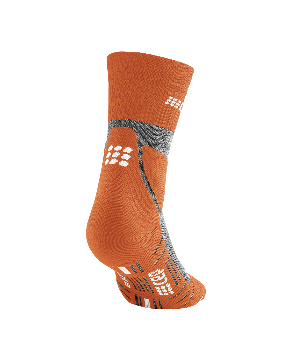 Hiking Merino Mid Cut Compression Socks, Women, Sunset/Grey
