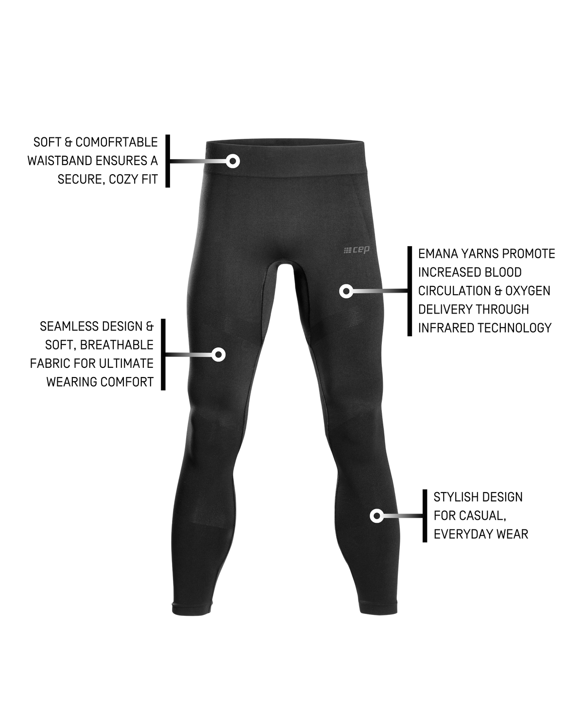 Infrared Recovery Seamless Tights, Men